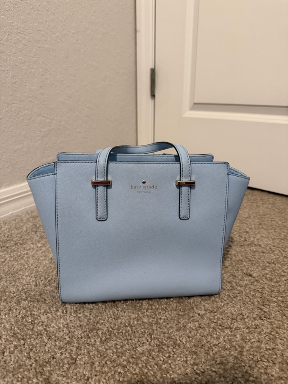 kate spade Light Blue Saffiano Satchel
